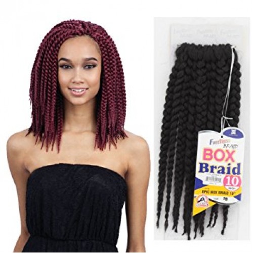 FreeTress Synthetic Hair Crochet Braids Epic Box Braid 10"